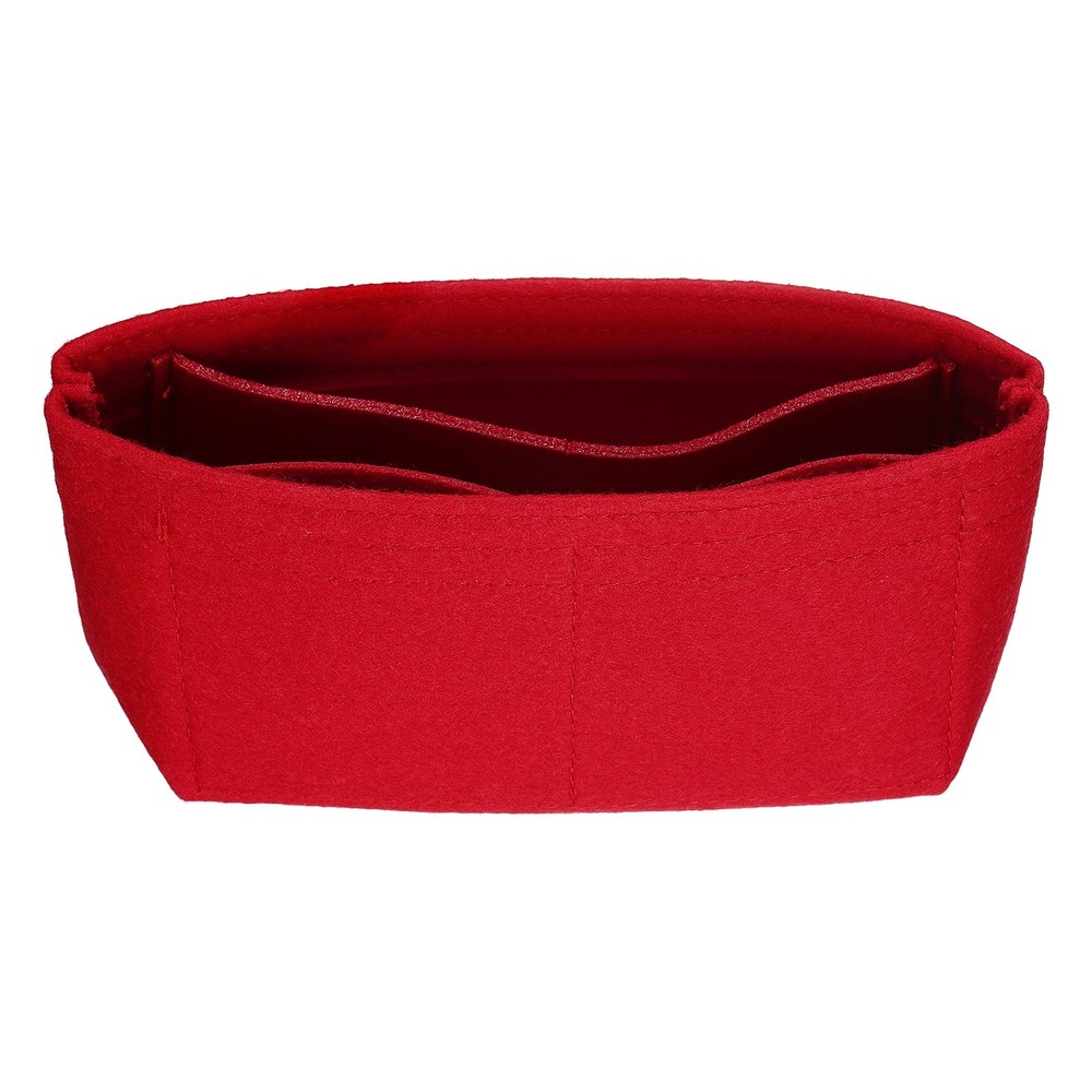 Purse Organizer Insert, Mini Felt Handbag Organizer, Red