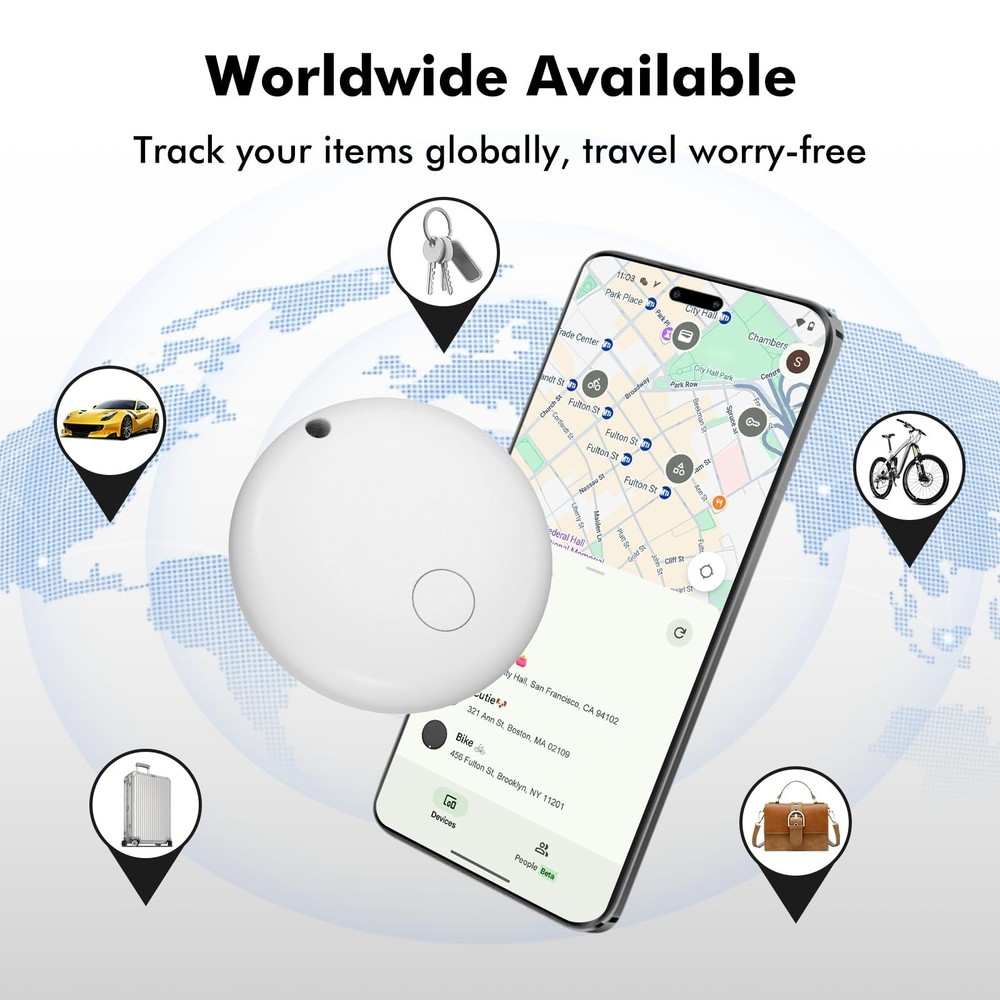Tracker Tags - 4 Pack for Andriod and 2pcs Extra 2032 Batteries, Bluetooth + ...
