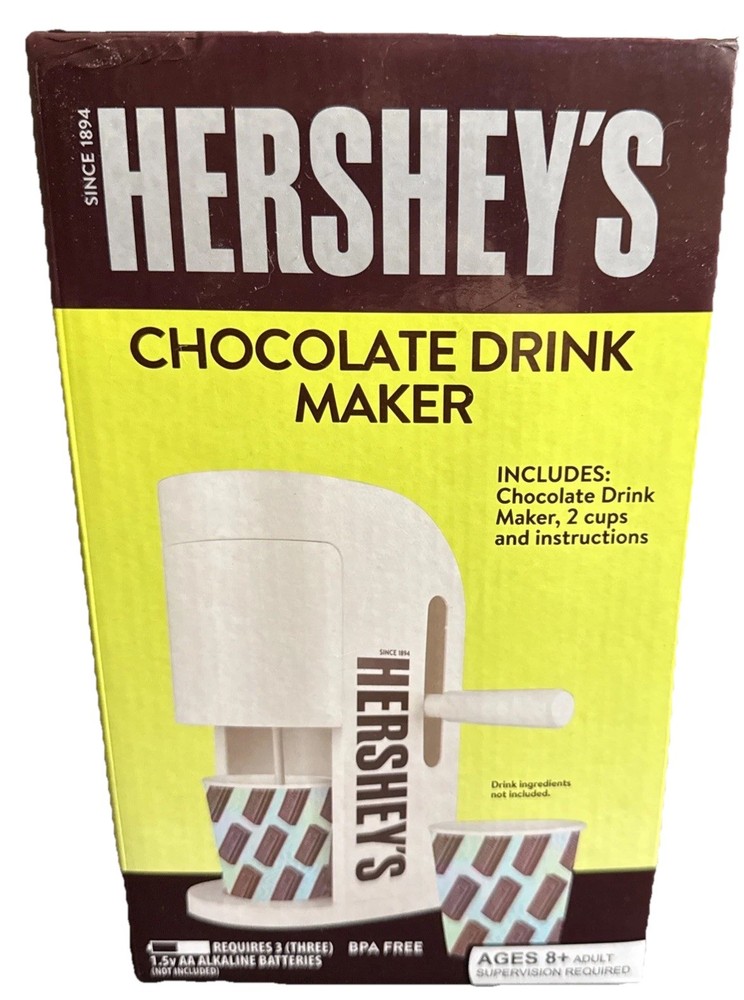 Hershey’s Chocolate Drink Maker White Hot Cocoa Machine NEW w Cups