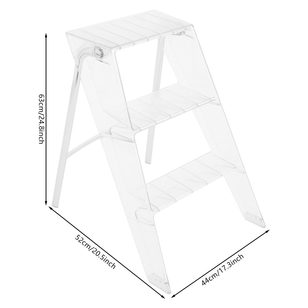 3Step Folding Step Stool Step Ladder For Adults Foot Stool Display Storage Shelf