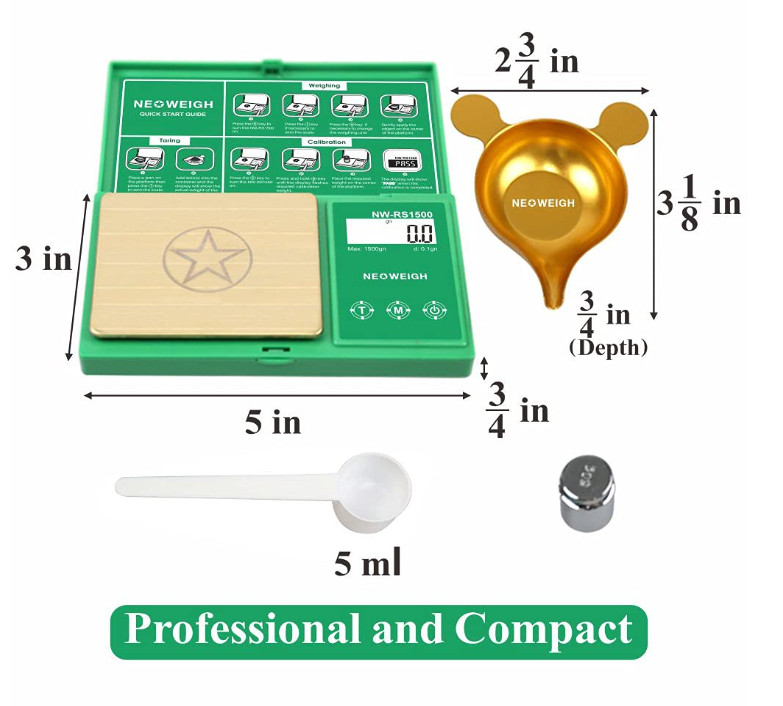 Reloading Scale, Powder Scale for Reloading, 1500 grains x 0.1 gn