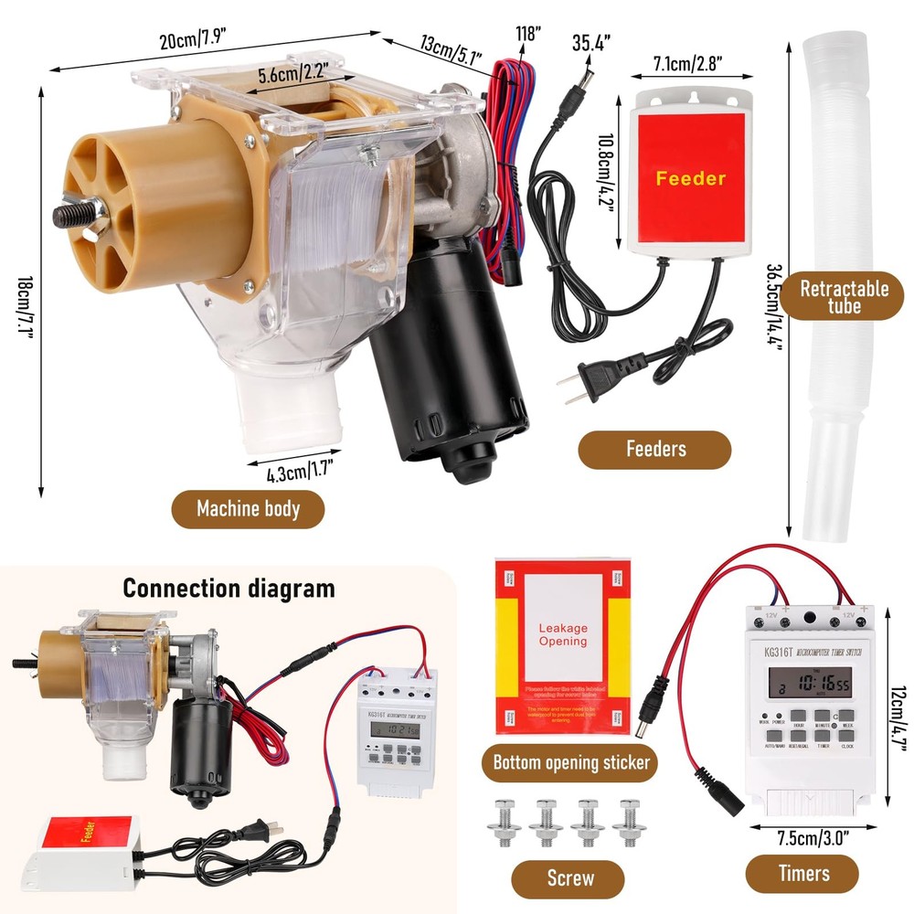Timed Automatic Chicken Feeder and Duck Feeder, Timed Poultry Feederer Great ...