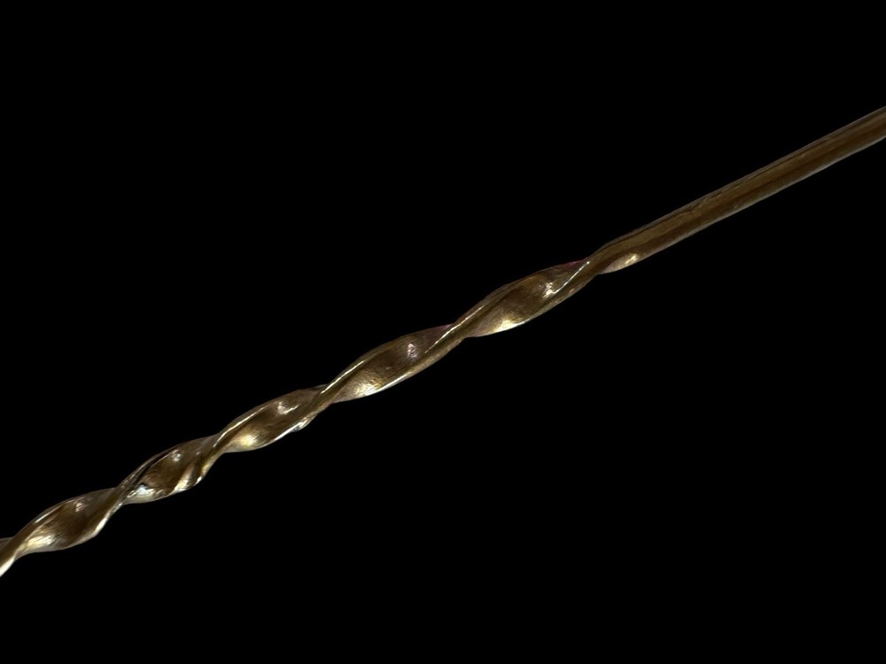 Vintage Solid Brass Twisted Metal Handle 10” Candle Snuffer