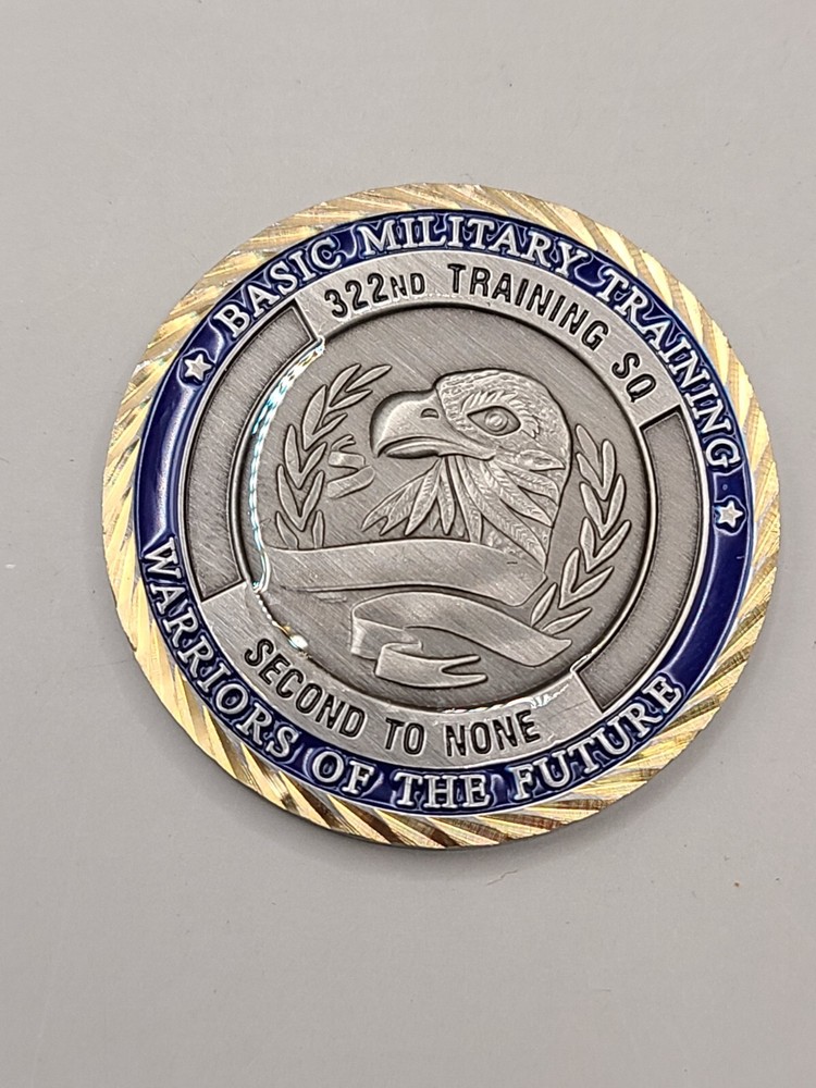 USAF 322nd Training SQ Basic Military Training 1.75 inch Blank Challenge Coin