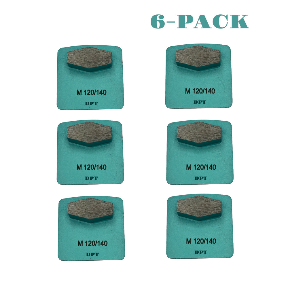 6 Pack for Husqvarna PG Concrete Grinders Tooling Medium Bond 120 Grit