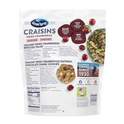 Ocean Spray Craisins Cranberry, 64 Oz Assorted Sizes