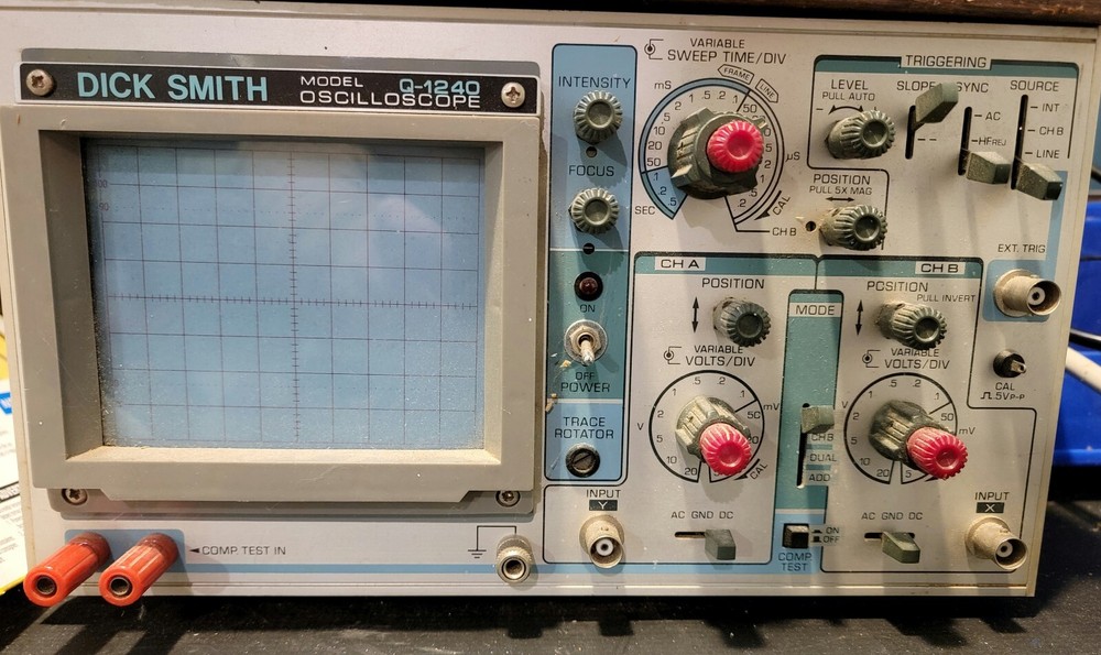 Vintage Oscilloscope Dick Smith Q-1240 2 channel | Untested