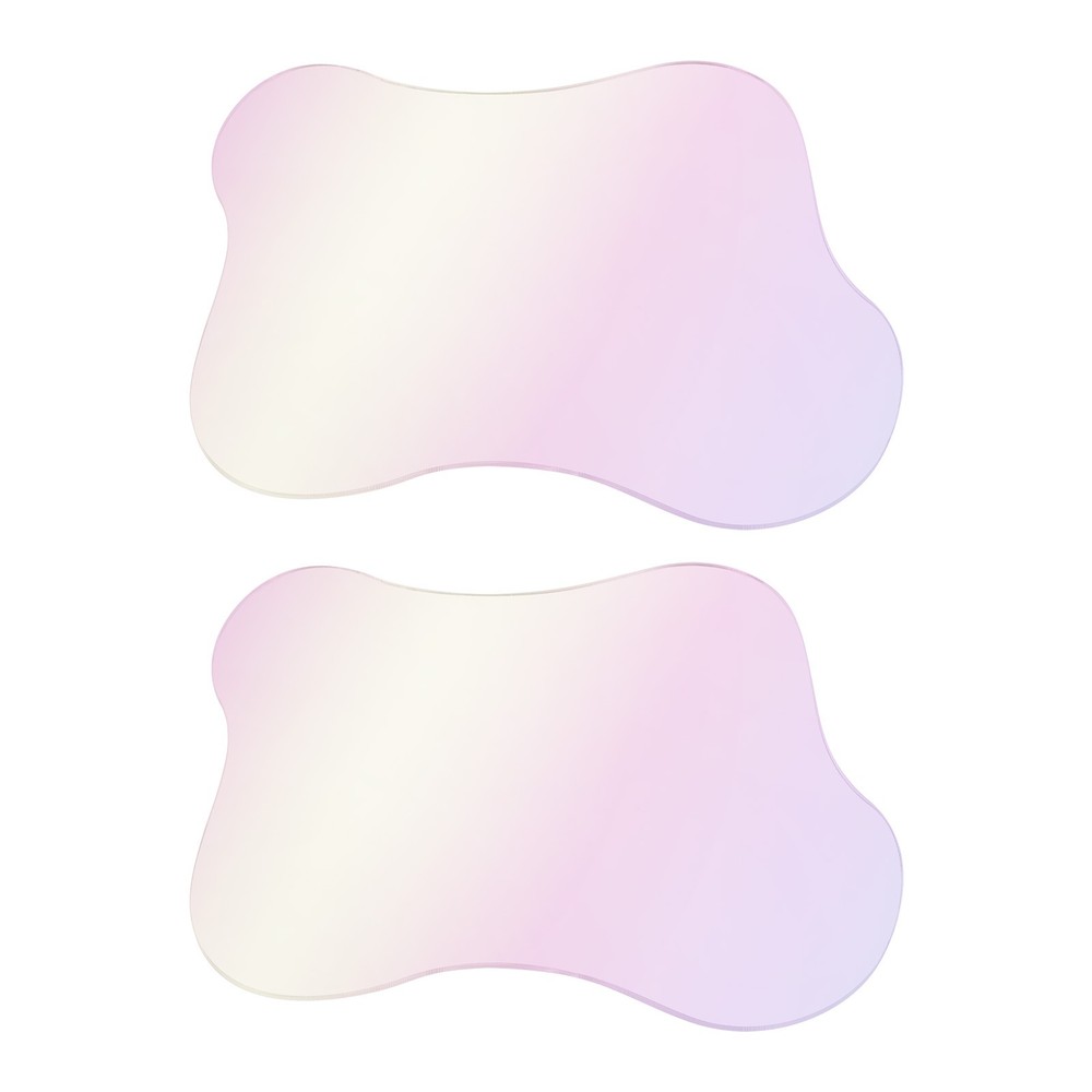 2pcs Acrylic Irregular Coasters, Cloud Shape Cup Mat Coffee Mug Pad Multicolor