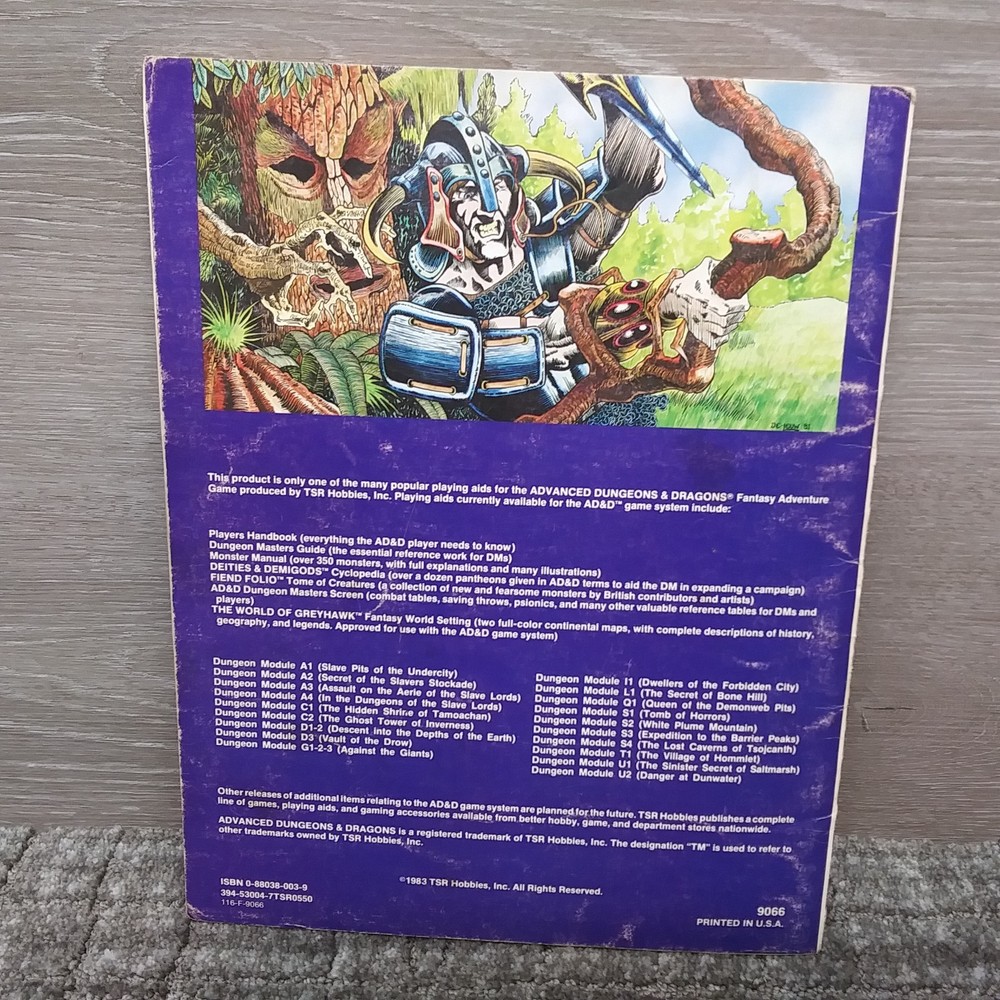 1983 Advanced Dungeons & Dragons Dungeon Module UK1 Beyond The Crystal Cave