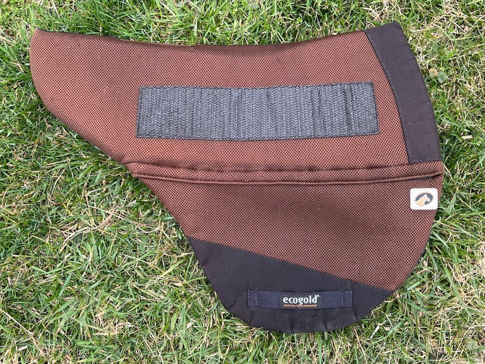 Ecogold Brown Saddle Pad w Insert Treeless Grip Sensation