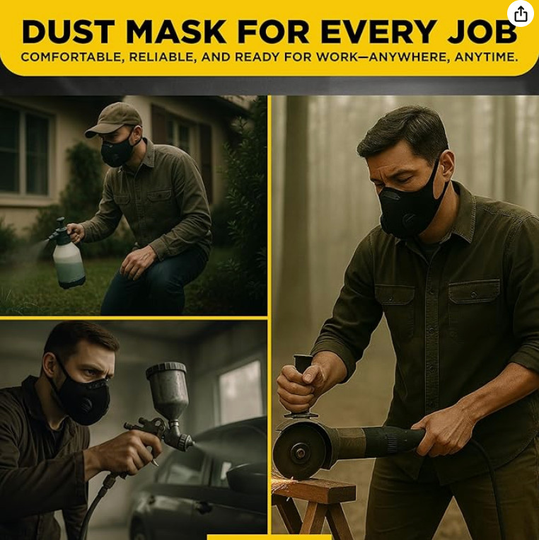 Washable & Reusable Half-Face Shield - Anti-Dust/Pollution Protective Facepiece