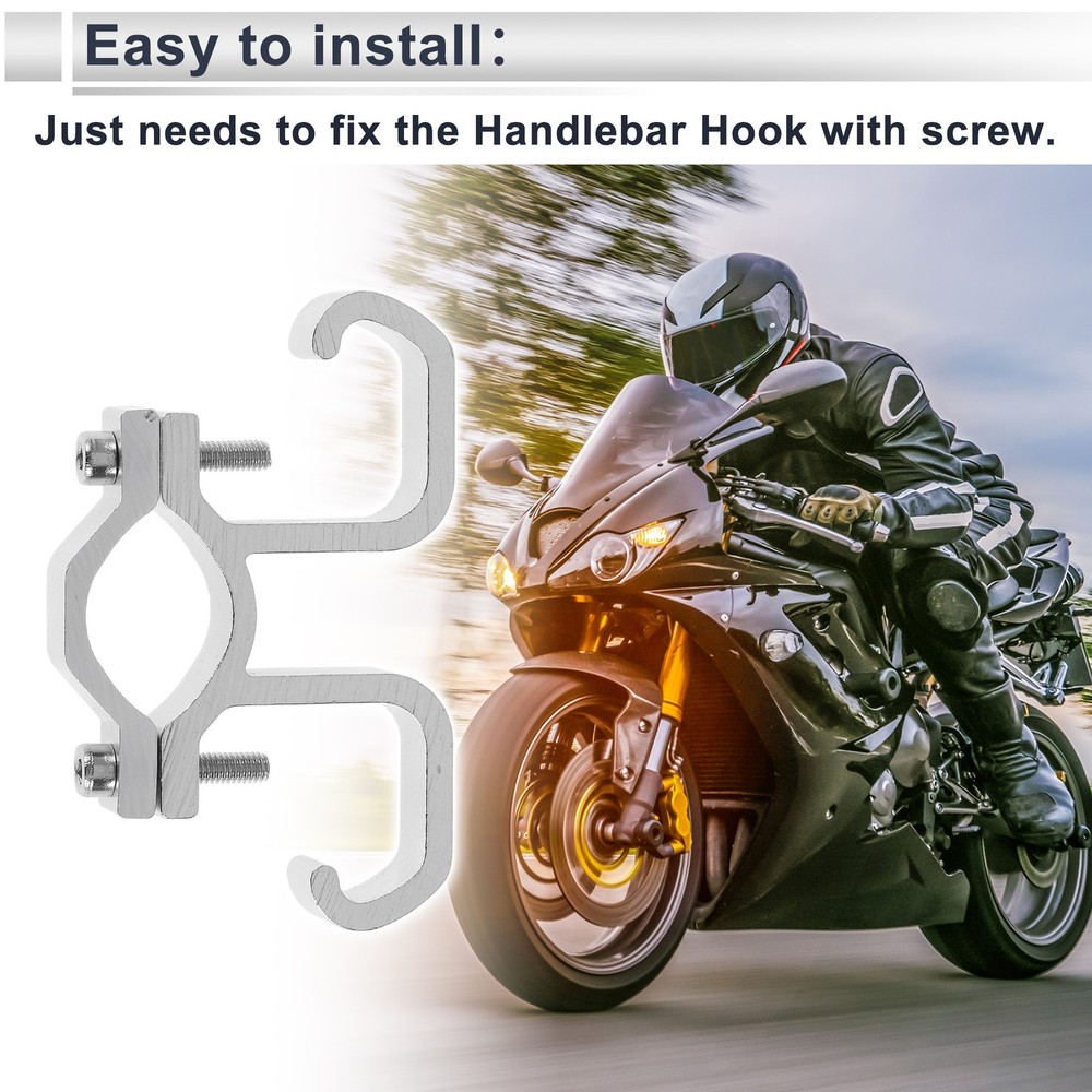 Double Motorcycle Hook, Hex Key, Gasket 1 Set Silver
