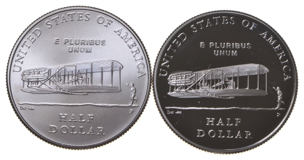 2003 Proof & Unc First Flight Wright Brothers Commemorative Half Dollar