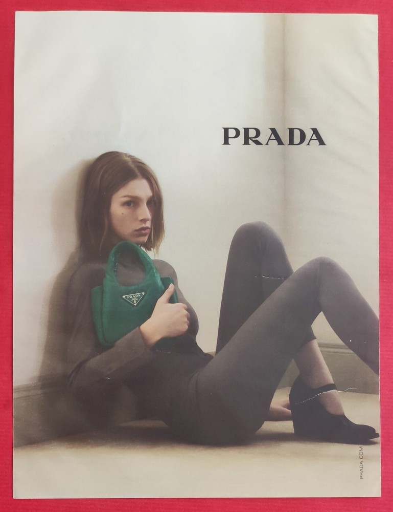 Press advertisement: PRADA leather goods clothing