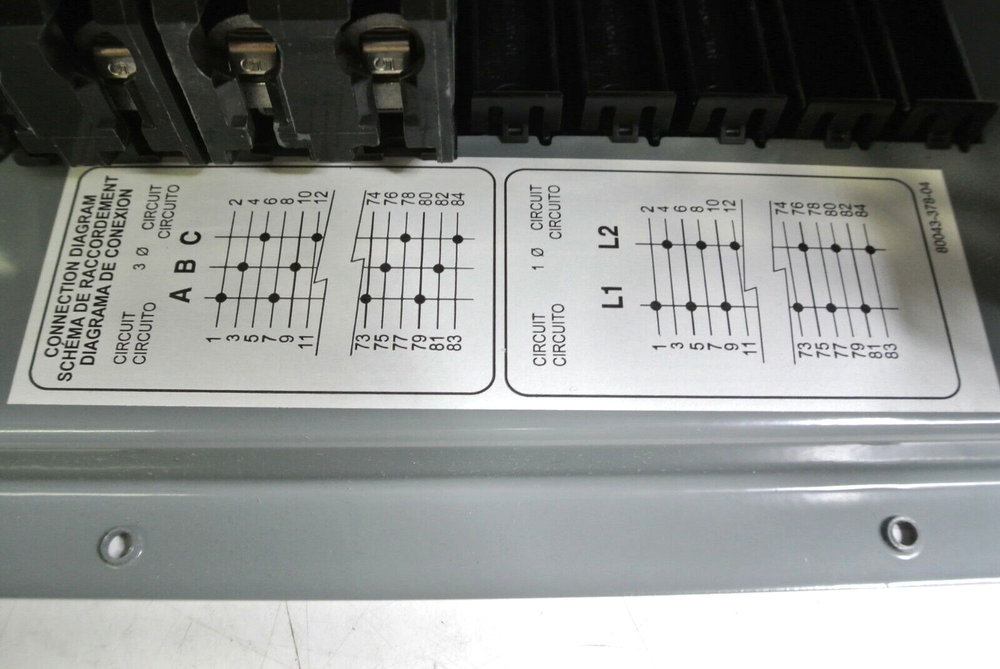 Square D Panel Box 120/240V 1Ph 3W 60Hz 100A