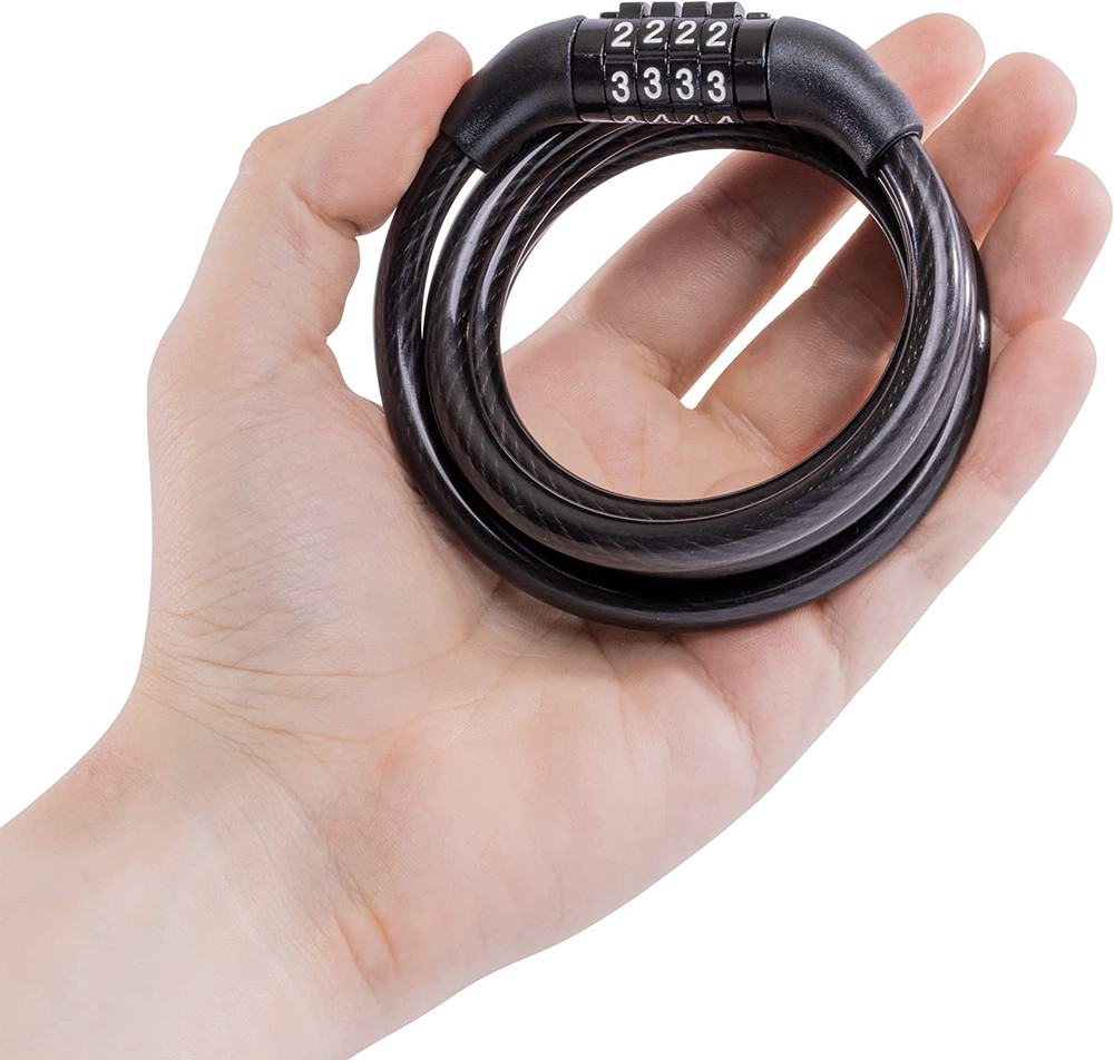 Bike Lock Cable with Combination Black, 8143D