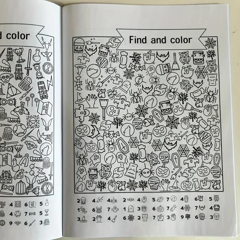 Interactive Hidden Objects Book | Find & Color Puzzle Educational Fun for Kids