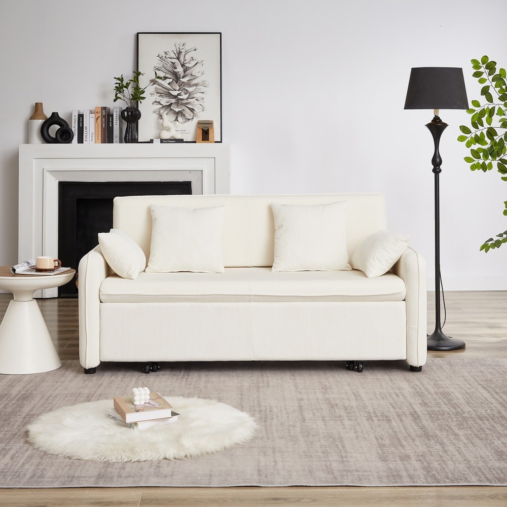 Convertible Sofa Bed 3 in 1 Multi-Function Folding Sleeper Sofa Bed with Pillows