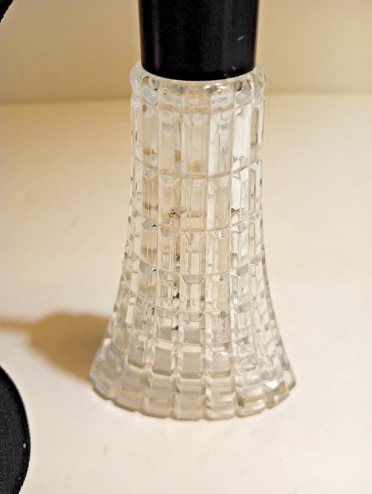 Art Deco Style Eiffel Tower Glass Perfume Atomizer Bottle 6"