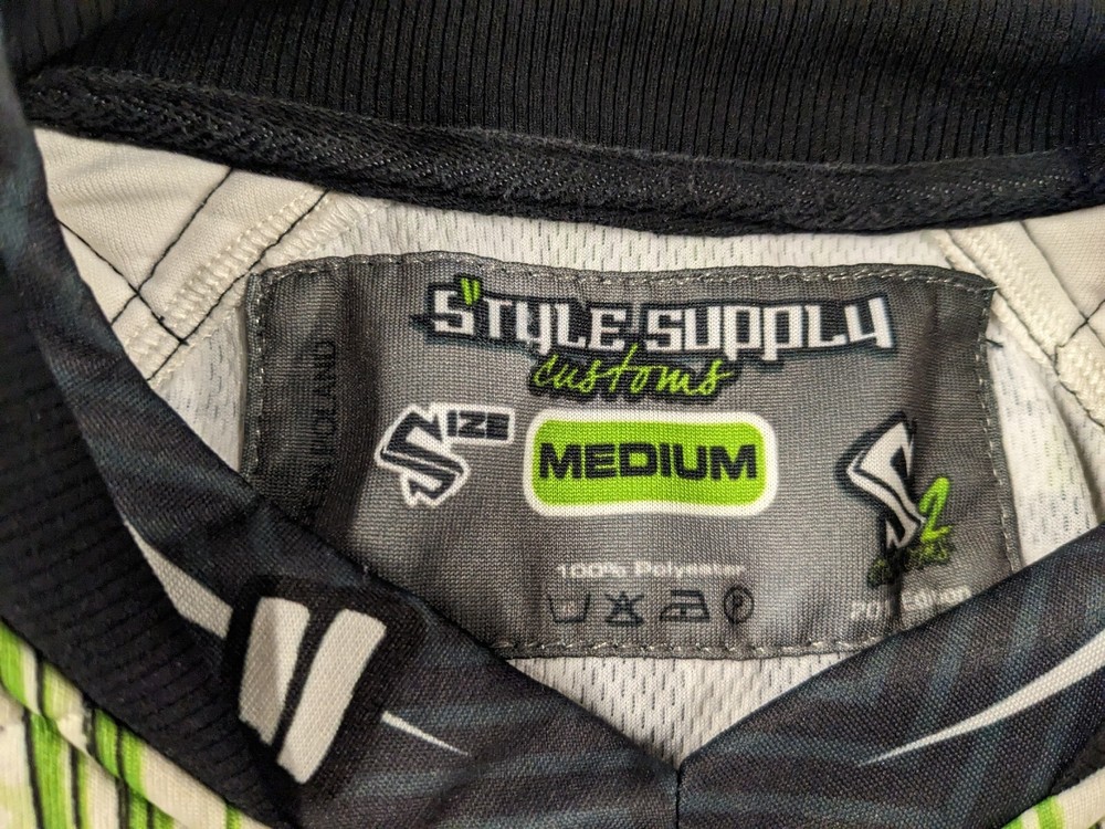 Custom Style Supply padded team jersey. "TOXIC". MEDIUM. RARE!