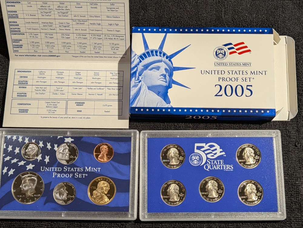 2005 US Proof set OGP COA