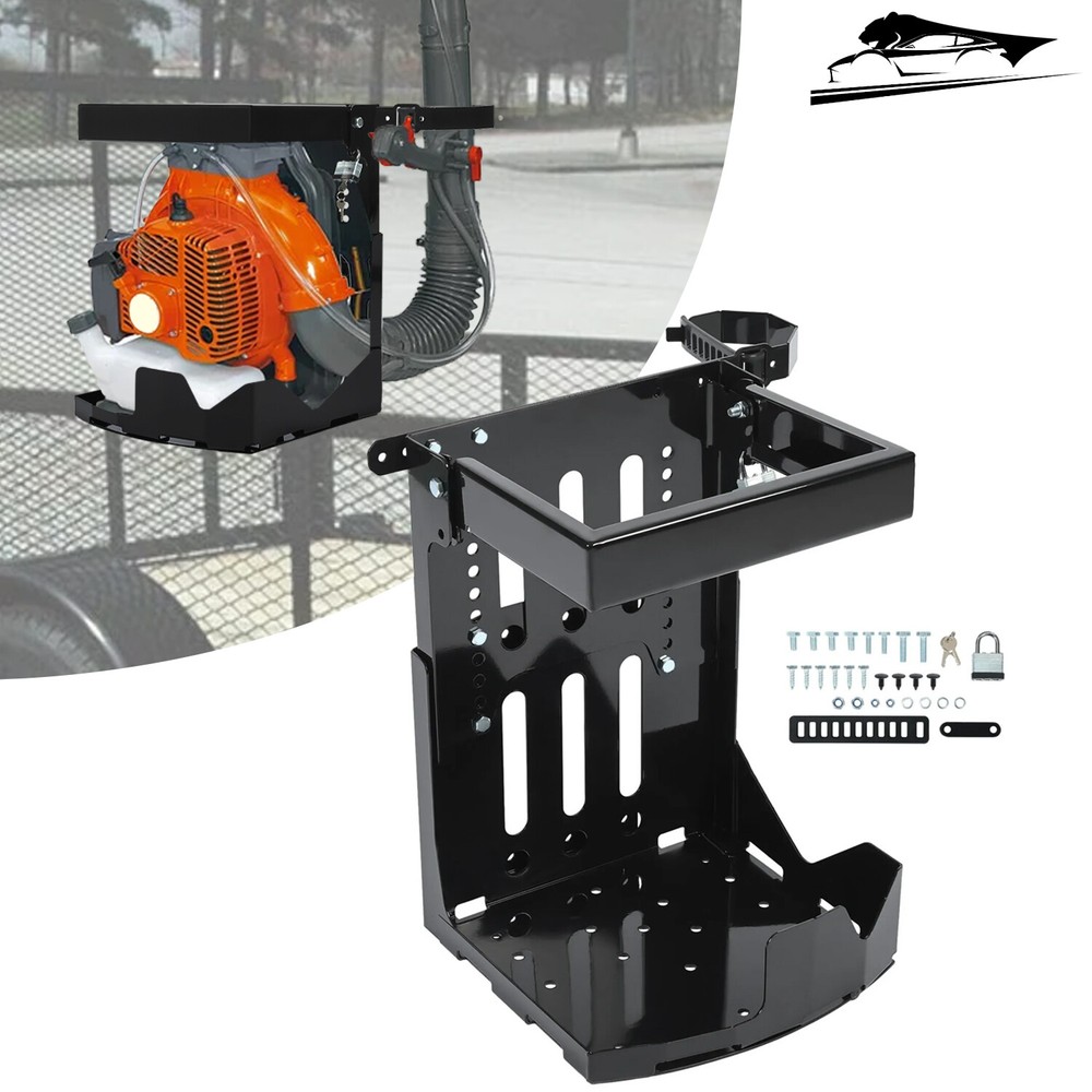 Adjustable Backpack Blower Sprayer Rack For Open & Enclosed Landscape Trailer