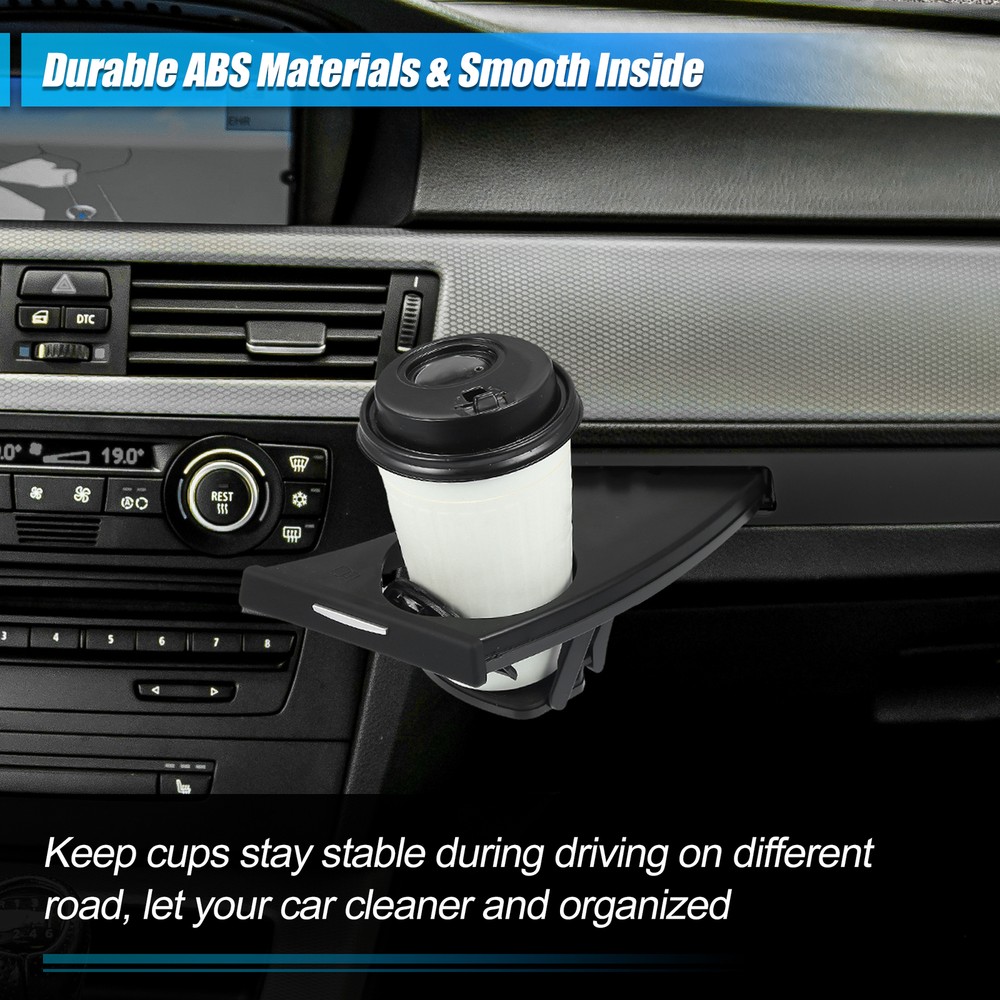 3Pcs Black Dashboard LH & RH Cup Holder Set & Trim Panel for BMW E90 E91 E92 E93