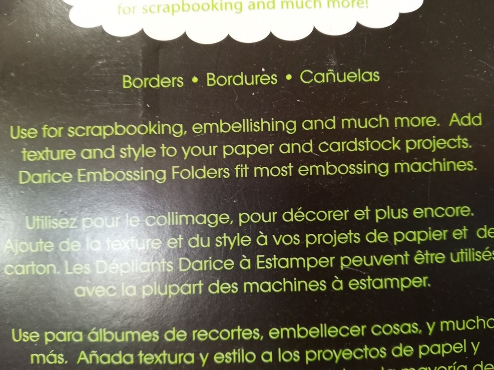 Darice Embossing Essentials 3 Pc Folder Set Animal Prints 2011 Border NEW HTF