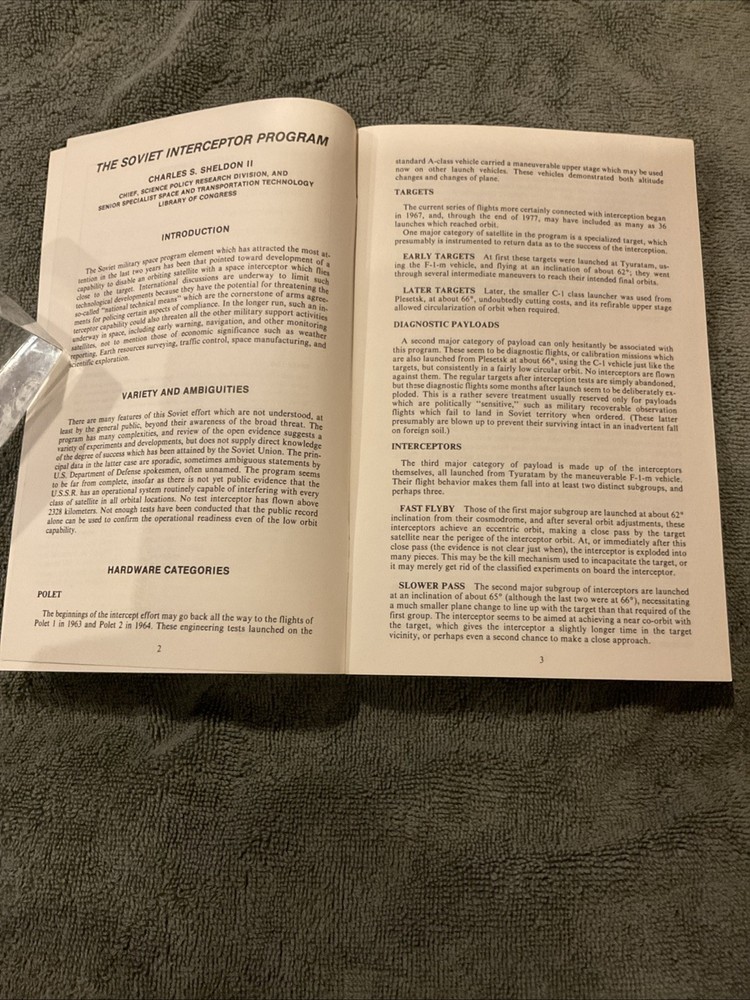 Thompson Ramo Wooldridge TRW Space Log 1977, Soviet Interceptor Program ￼NASA