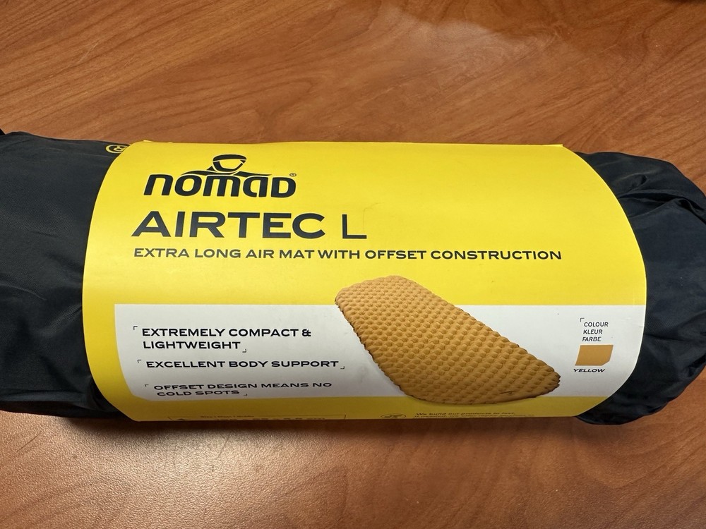 Nomad Airtec L Hikers Long Sleeping Mat W/ Compression Sack, New W/ Tags