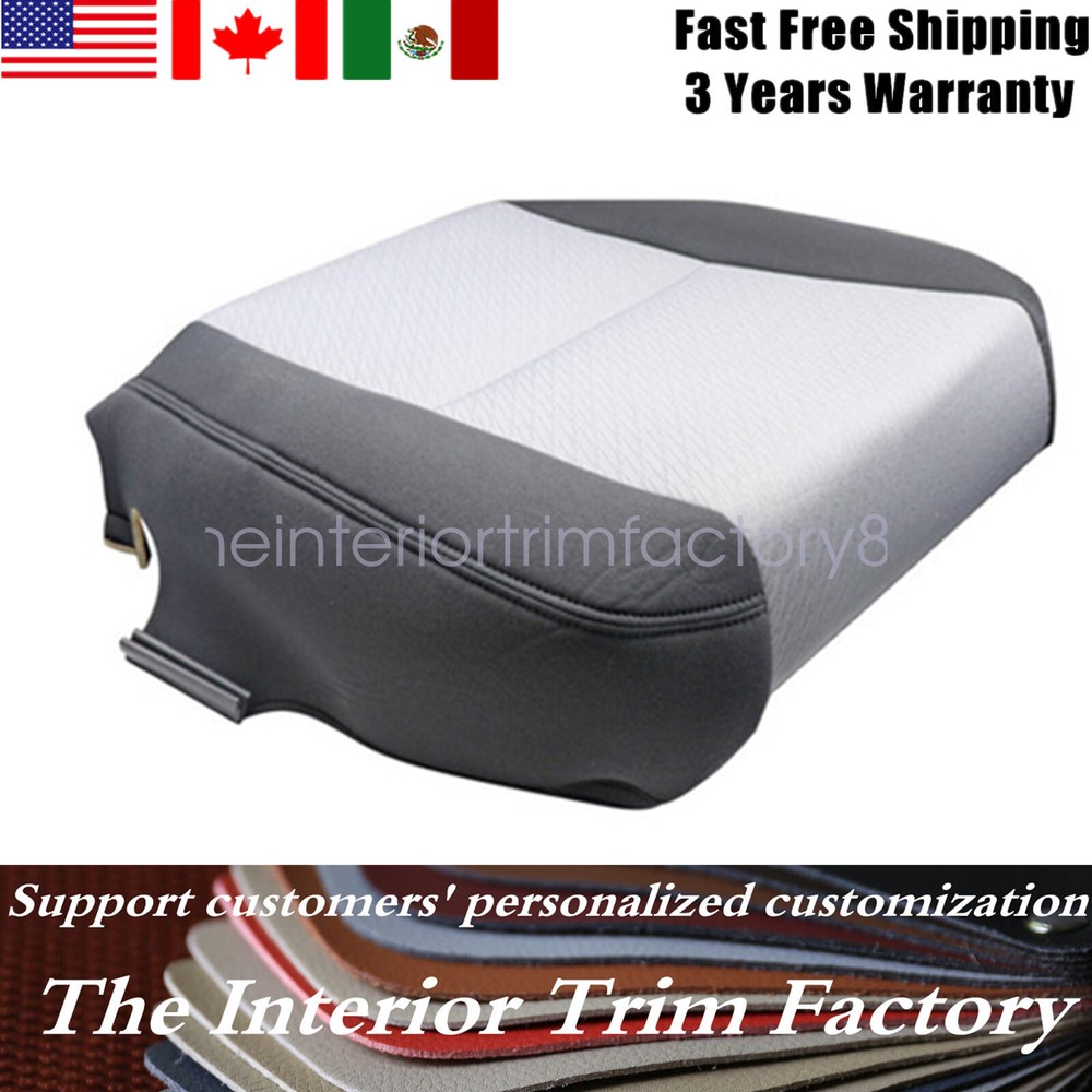 For 2007 2008 2009 2010 Chevy Silverado Driver Bottom Cloth Seat Cover Gray