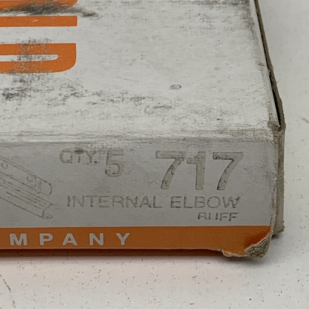 (6-Pack) Wiremold 717 Raceway Internal Elbow Fitting 90-Degree Buff, Older Style