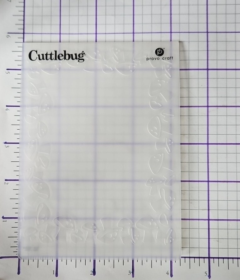 MUSHROOM FRAME Cuttlebug Embossing Folder 4¼"×5¾" Vegetable Forest Food um453