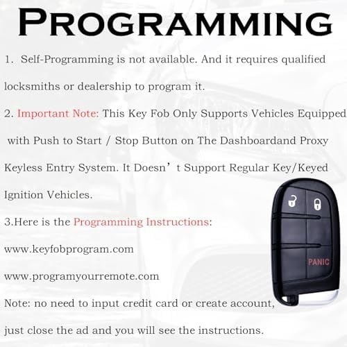 Key Fob Remote Replacement Smart Keyless Entry