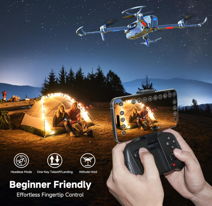 Camera Drones with 4k Motor Drone Foldable RC Quadcopter 2 Batteries