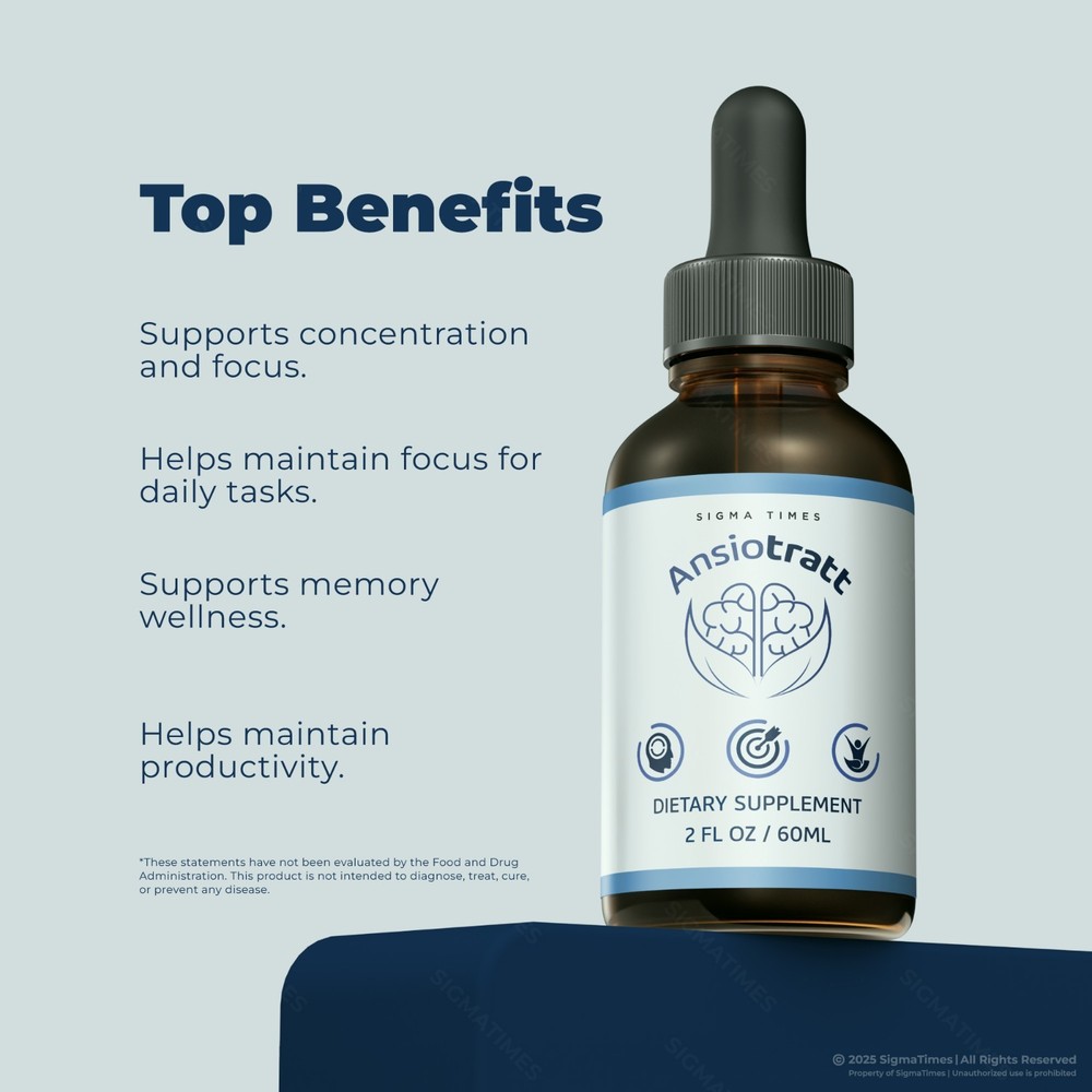 Ansiotratt Drops – Advanced Brain and Memory Supplement for Focus - 5 Pack