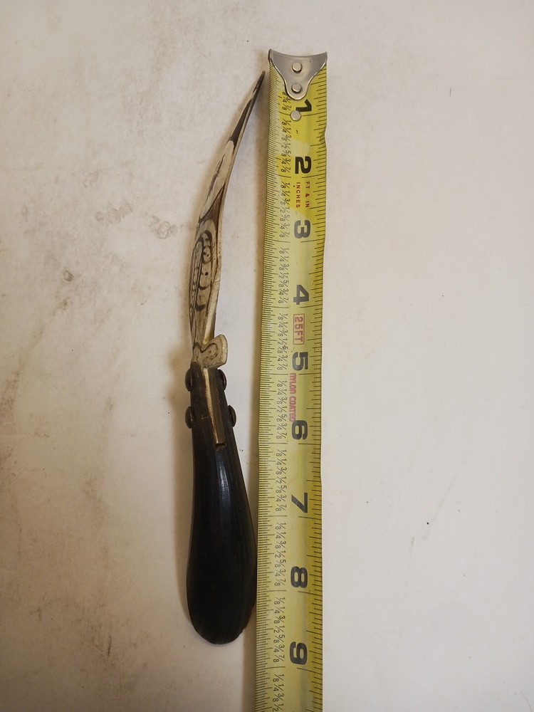 Vintage Bone Knife With Horn Handle