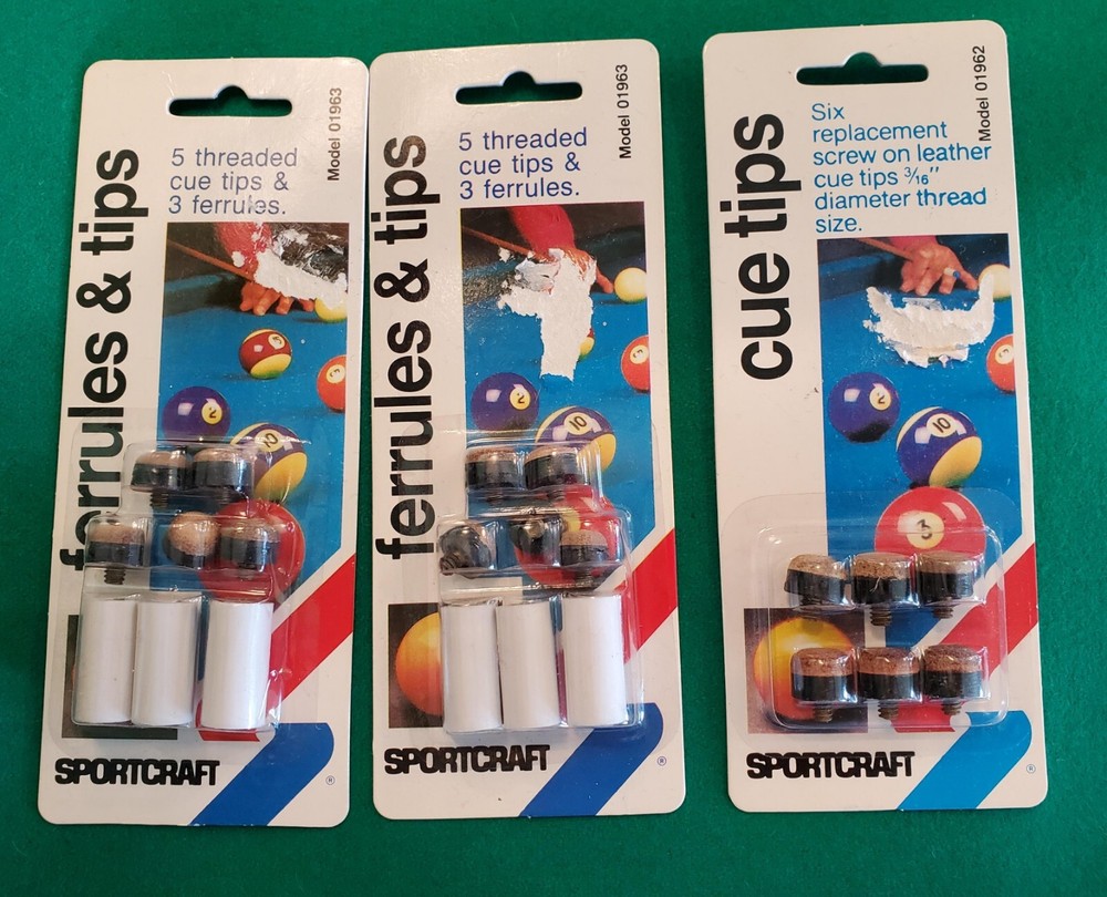 SPORTCRAFT CUE TIPS & FERRULES
