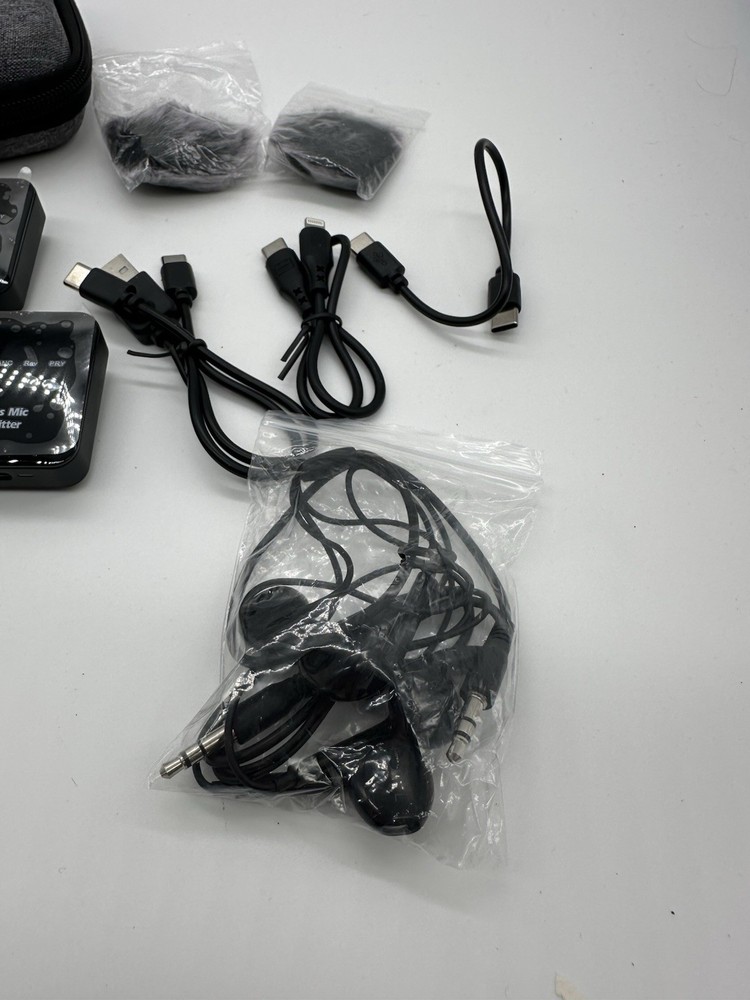 Wireless Microphone System with Charging Case Dual Transmitter Case