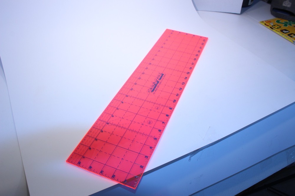 * MATRIX-RULE Ruler, 24 X 6” Pink See Through Templates Quilt