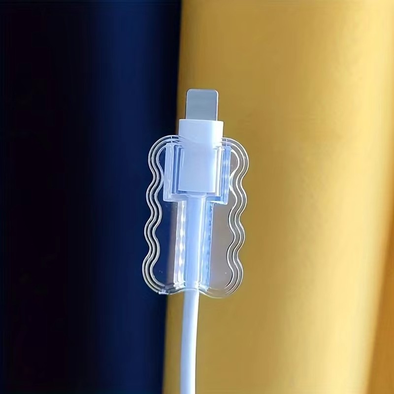 10x Transparent Data Cable Protector Cable Winder Anti-Breakage Cord Saver Wire