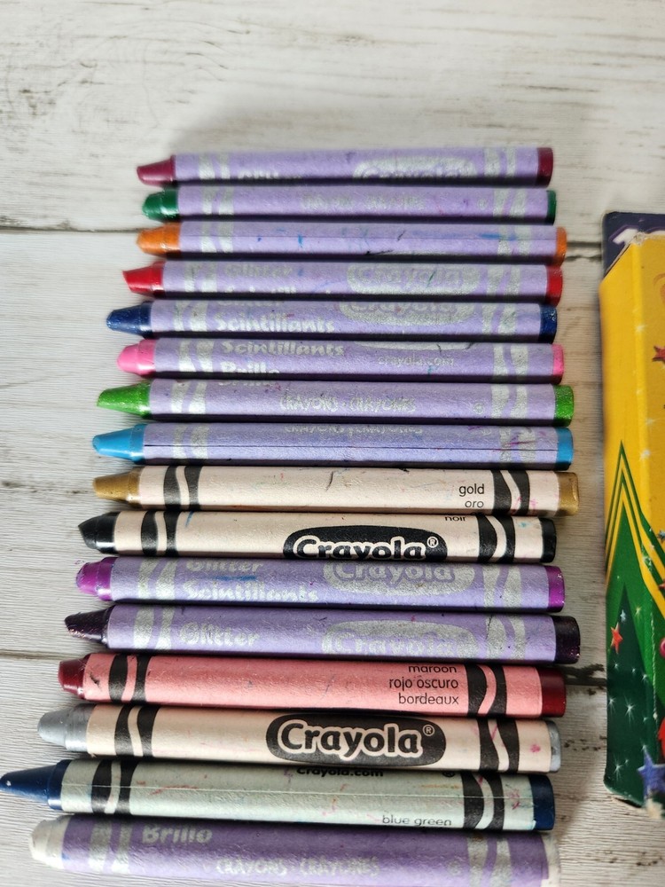2014 Crayola "Glitterati" Glitter Crayons 16ct READ