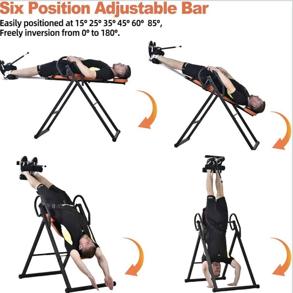 New Inversion Table for Back Pain Relief, 350 lbs Capacity,Decompression Table