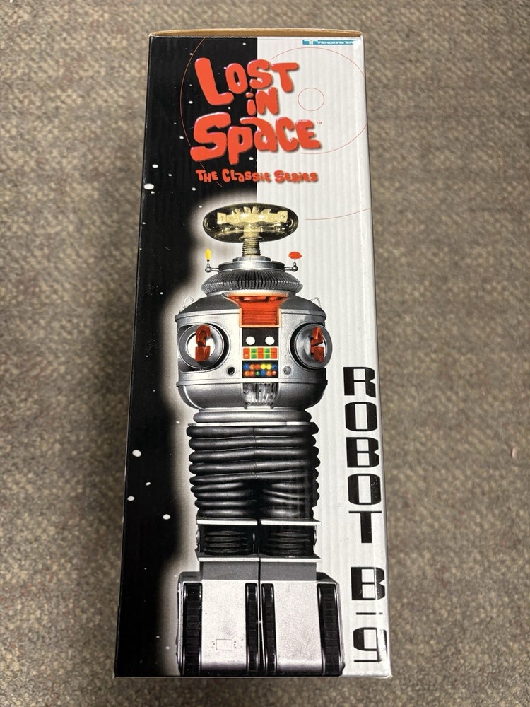 + Trendmasters 1997 Lost in Space Chrome B-9 Robot Limited - Missing Gun