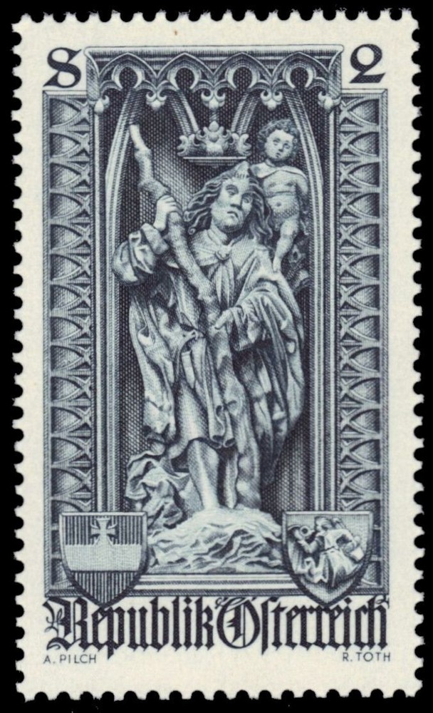 AUSTRIA 833 - St. Stephen's Cathedral "St. Christopher" (pb78868)
