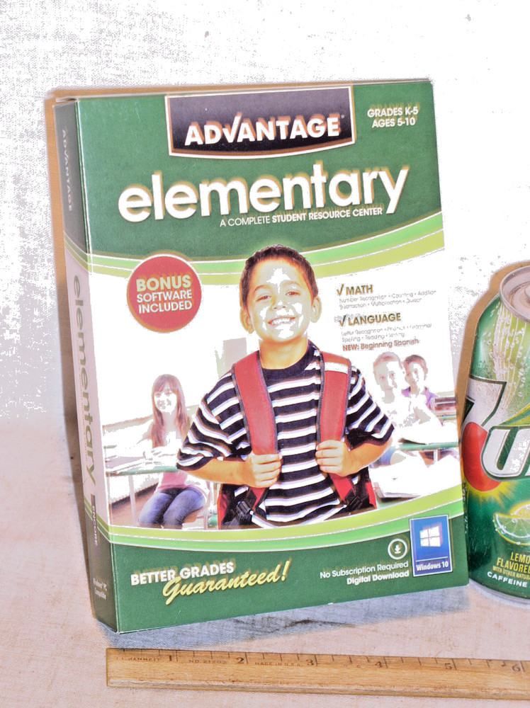 SEALED RETAIL ADVANTAGE ELEMENTARY STUDENT LEARNING CENTER GRADES K-5 WINOWS KEY