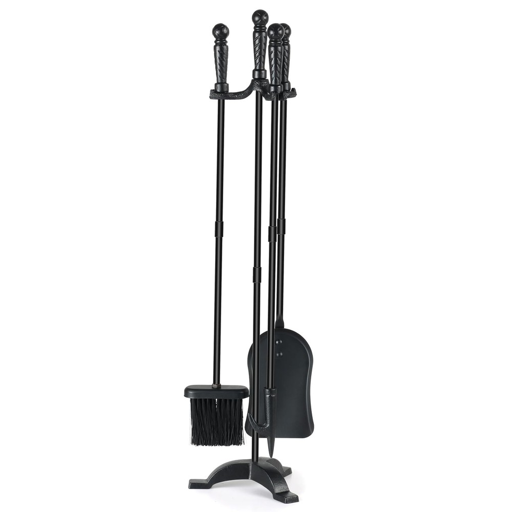 Fireplace Tool Sets with Stand Cast Iron Fire Tools Fireplace Accessories Woo...