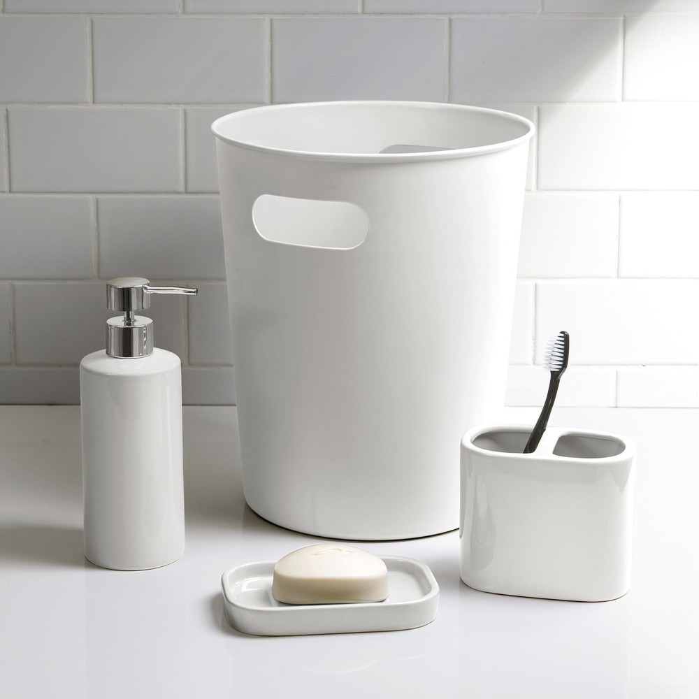 Mainstays Basic Rich Black Ceramic Toothbrush Holder for Adults