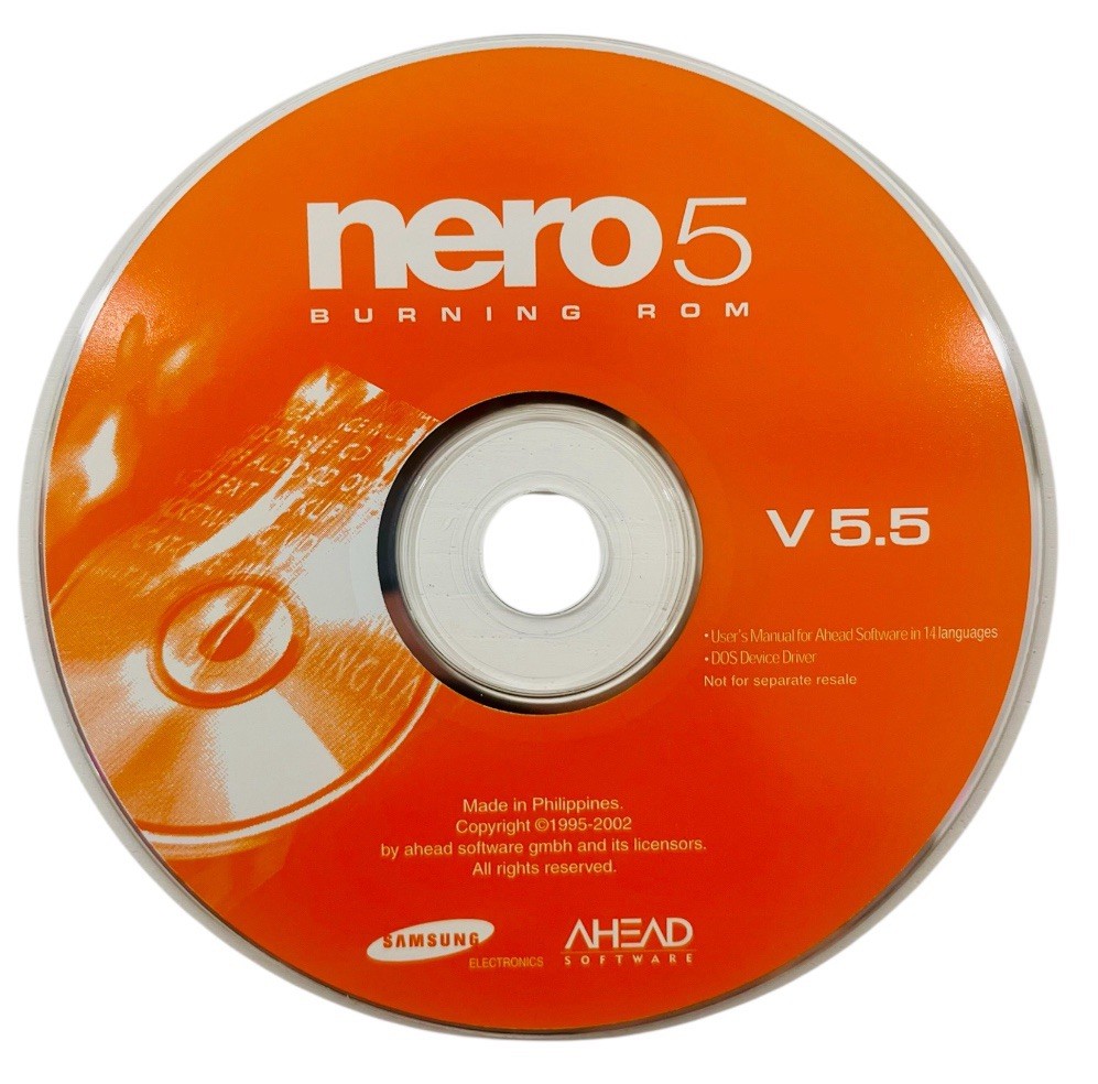 Nero 5 Burning ROM CD Burning Software - Version 5.5 - CD Only