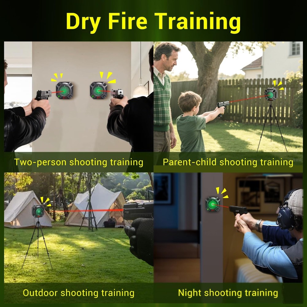 ARVAGGCY Dry Fire Training System,Laser Shooting Target,Compatible with black